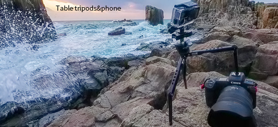 Table tripods feature light weight, stablility and compact size. They can keep up with the fastest
